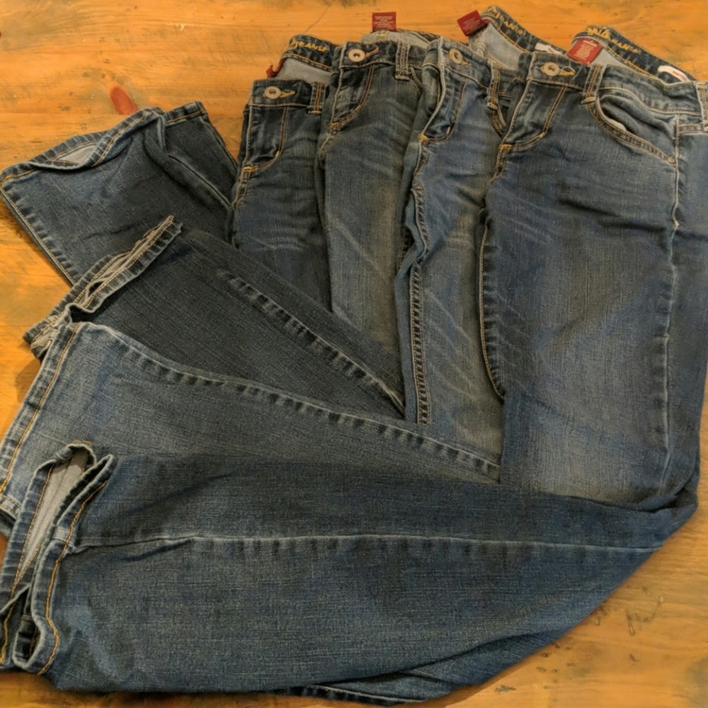 4-pair bundle of Juniors size 3 boot cut jeans